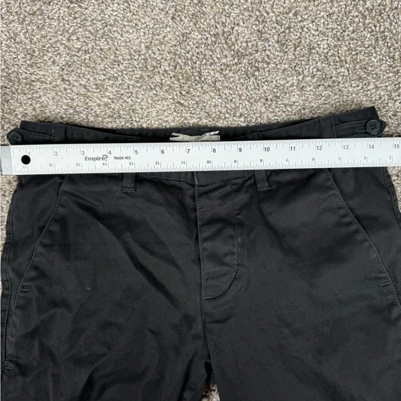 Saint Laurent Paris SLP Black Slim Fit Twill Chinos Side Tab Adjusters Size 29